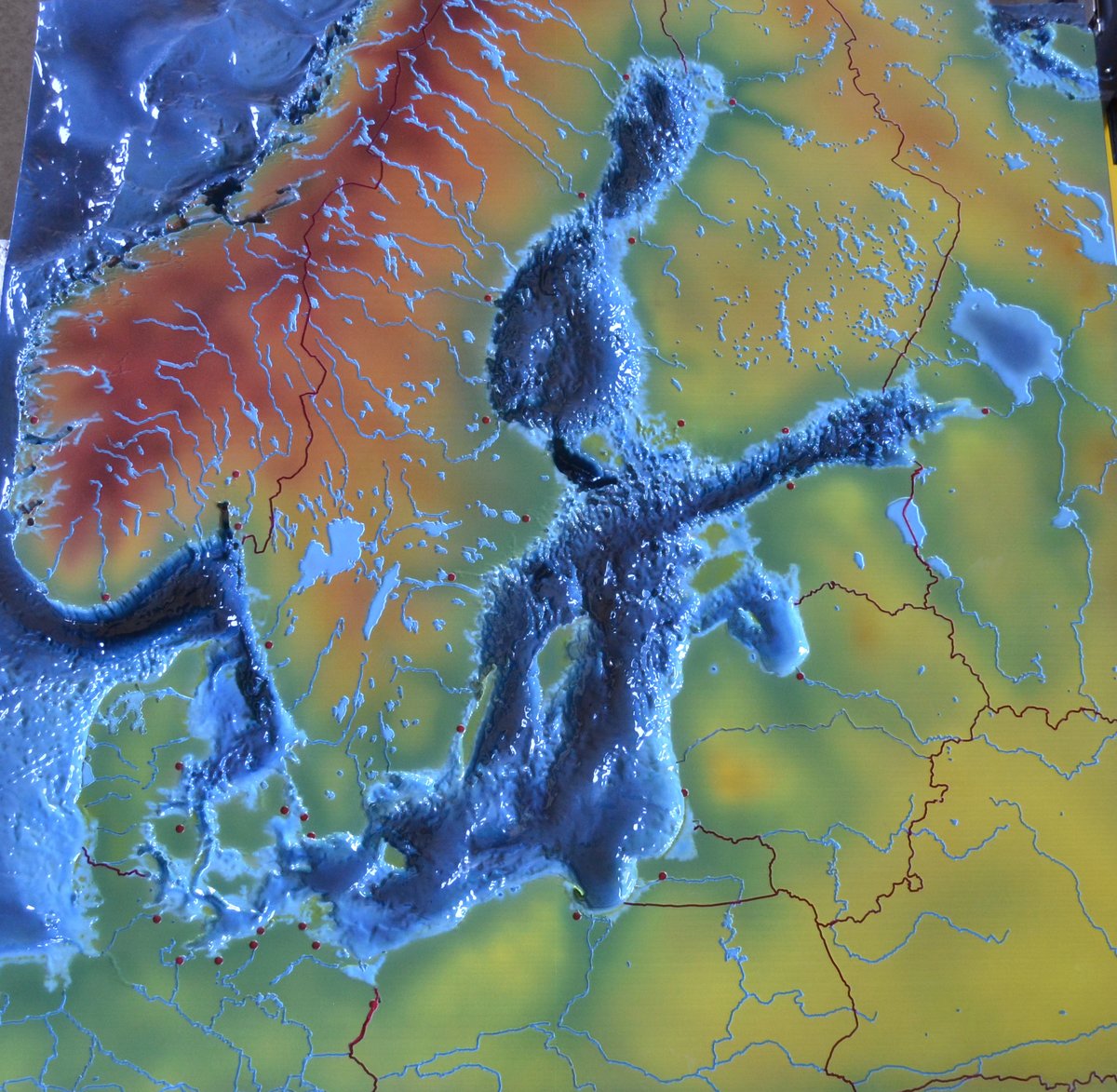 Reliefkarte der Unterwasserlandschaft