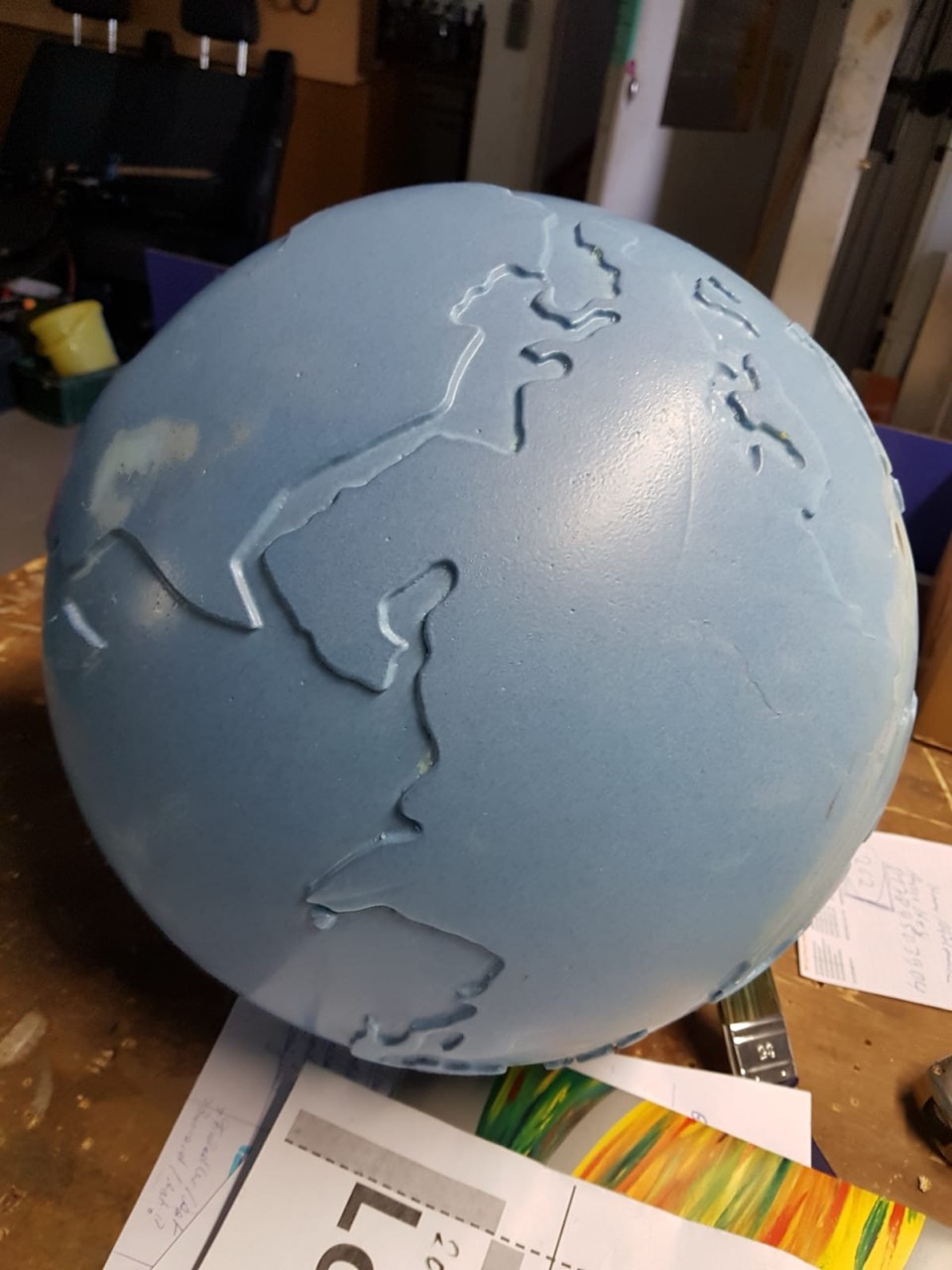Taktiler Globus: Frästeil