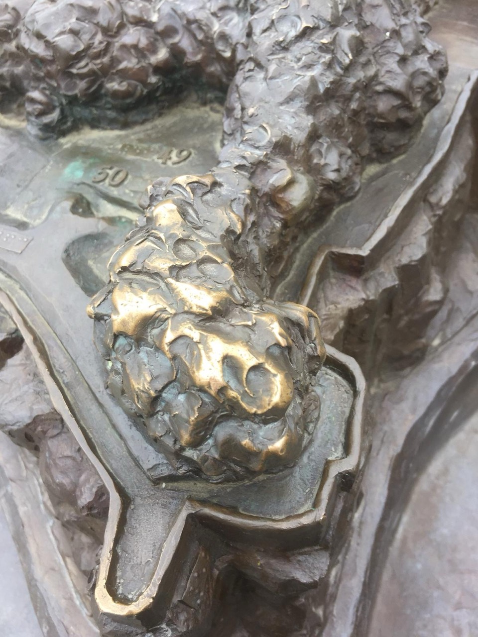 Patina bei Bronzemodell